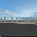 Aerial Urban Planning View With High Rise Buildings Open Plazas And Green Zones