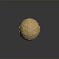 Wooden Mythical Creature Sculpture With Spherical Scaly Textured Surface Circular Protrusions Eye And Spiked Legs