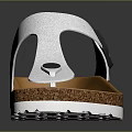 White Cork Sole Sandals With Adjustable White Straps And Black Buckle Comfortable Design