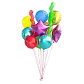 Colorful Inflatable Balloons With Star Round And Twisted Shapes For Party Decorations