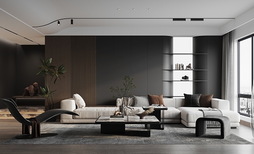 modern living room 3d model