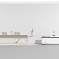 Modern reception desk 3d model