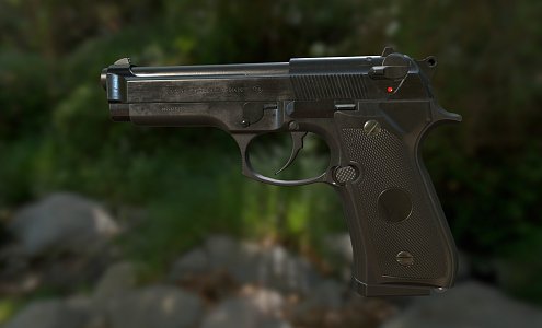 Pistol Game Weapons 3d model