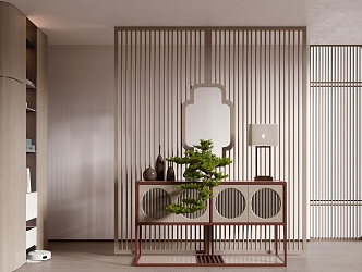 New Chinese Style Entrance Aisle New Chinese Style Entrance Cabinet Screen Partition 3d model