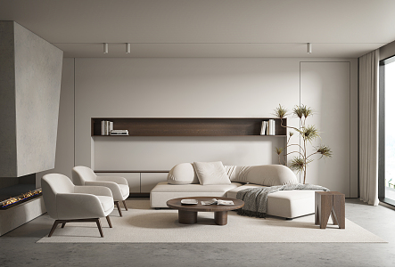 modern living room 3d model