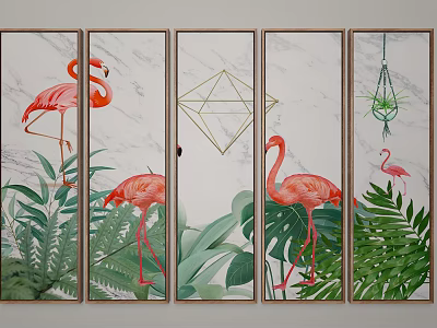 Nordic decorative painting 3d model