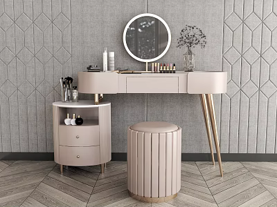 Light Luxury Dressing Table 3d model Light Luxury Dressing Table 3d model