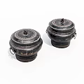 Storage tank barrel old object 3d model