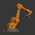 Orange Industrial Robotic Arm Machinery Equipment for Automated Manufacturing Processes