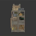 Metal Storage Shelves With Wooden Crates Metal Cans Coiled Cable And Tools