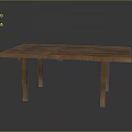 Wooden Desk With Simple Design Natural Wood Tabletop And Sturdy Legs