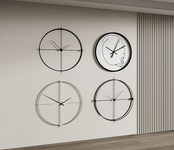 Modern Clock Minimalist Clock Wall Decorations 3d model