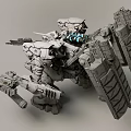 Futuristic Mech Robot Game Movie Character With Heavy Machine Gun And Detailed Armor
