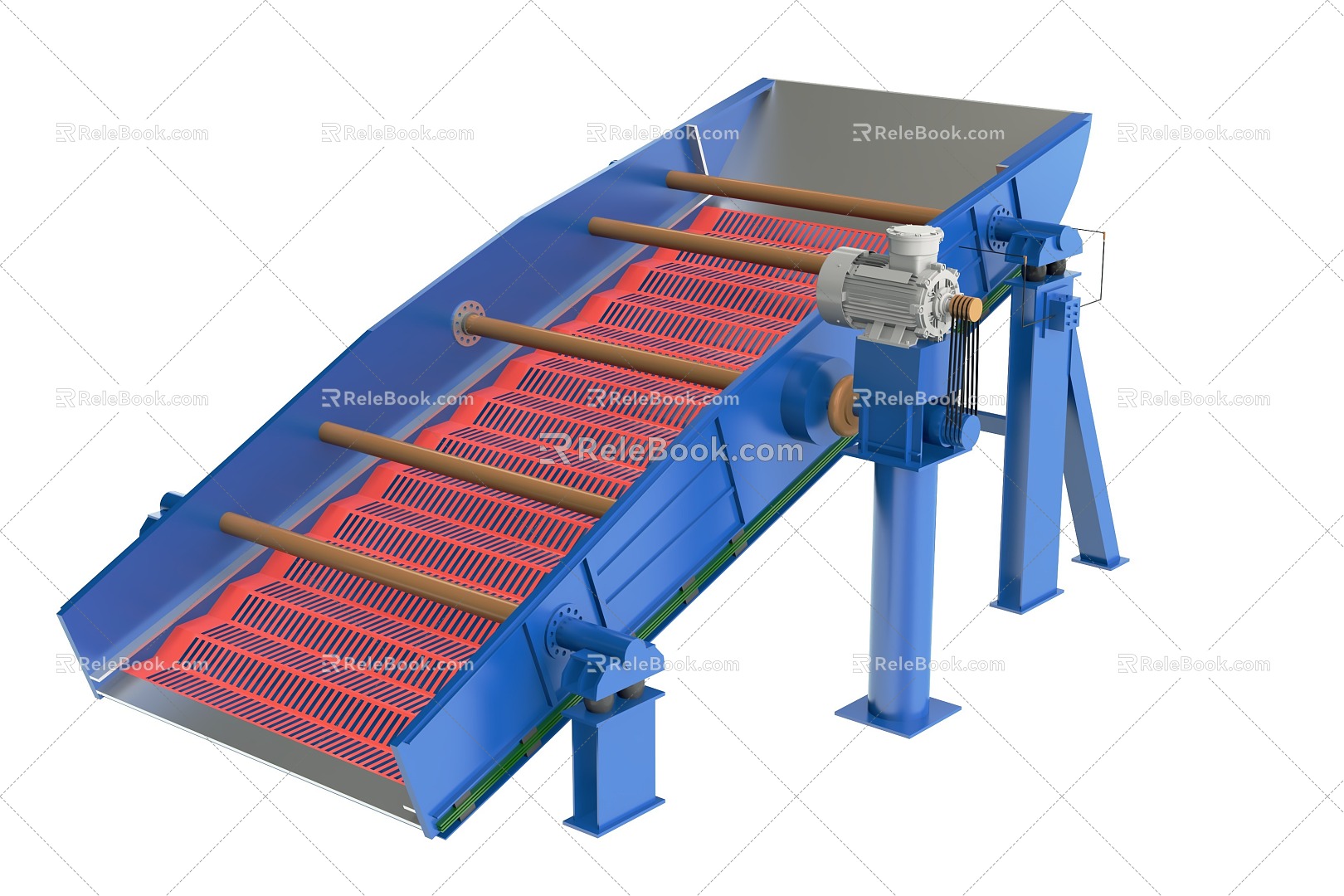 Flare screen sieving machine vibrating screen circular vibrating screen mining vibrating screen 3d model