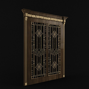 European-style entrance door 3d model