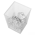 Mesh Decorative Ornament Set For Office Desktop With Pen Holder File Rack Clock Trash Bin