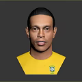 Realistic 3D Game Character Wearing Yellow Jersey With Brazilian Football Crest