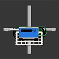 Medical Equipment Stand With Display Screen Basket And Green Gas Cylinders