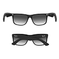 Accessory Decor Set of Two Black Sunglasses with Gradient Lenses and Brand Logo