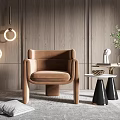 Modern single sofa single chair side several combination 3d model