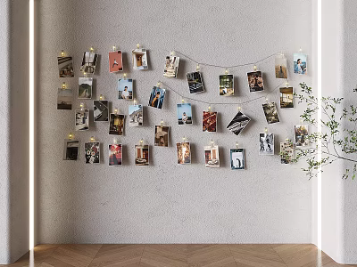 Photo Wall Decorations Pendant Square Photo Notes Wall Post-it Notes 3d model