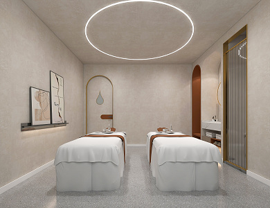 Quiet SPA Room Massage Bed Massage Room Massage Bed 3d model