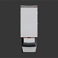 Red and White Ambulance Vehicle With Emergency Lights And Medical Symbol