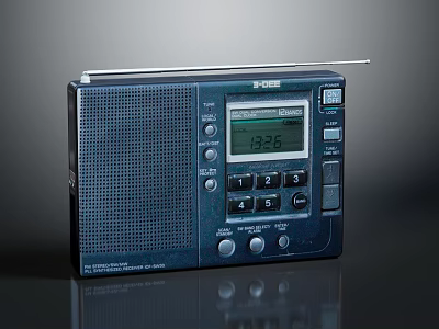 TECSUN Portable Digital FM Radio With Digital Display And Tuning Buttons 3d model