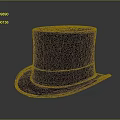 Vintage Black Top Hat With Classic Design As Daily Living Essential Accessory