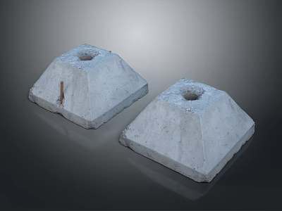 Bridge Stone Waterproof Concrete Pier Stone Stone Pier Stone Block Rock Rock Block Rock Pier 3d model