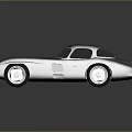 Sleek Silver Vintage Sports Car With Shiny Exterior And Classic Design Features