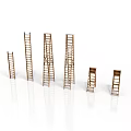 Different Sizes Wooden Ladders For Home Daily Use And Storage Needs