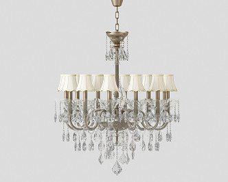 European-style crystal chandelier 3d model