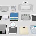 Modern Electronic Scales Home Appliances Weighing Scales Food Scales Fruit Scales 3d model