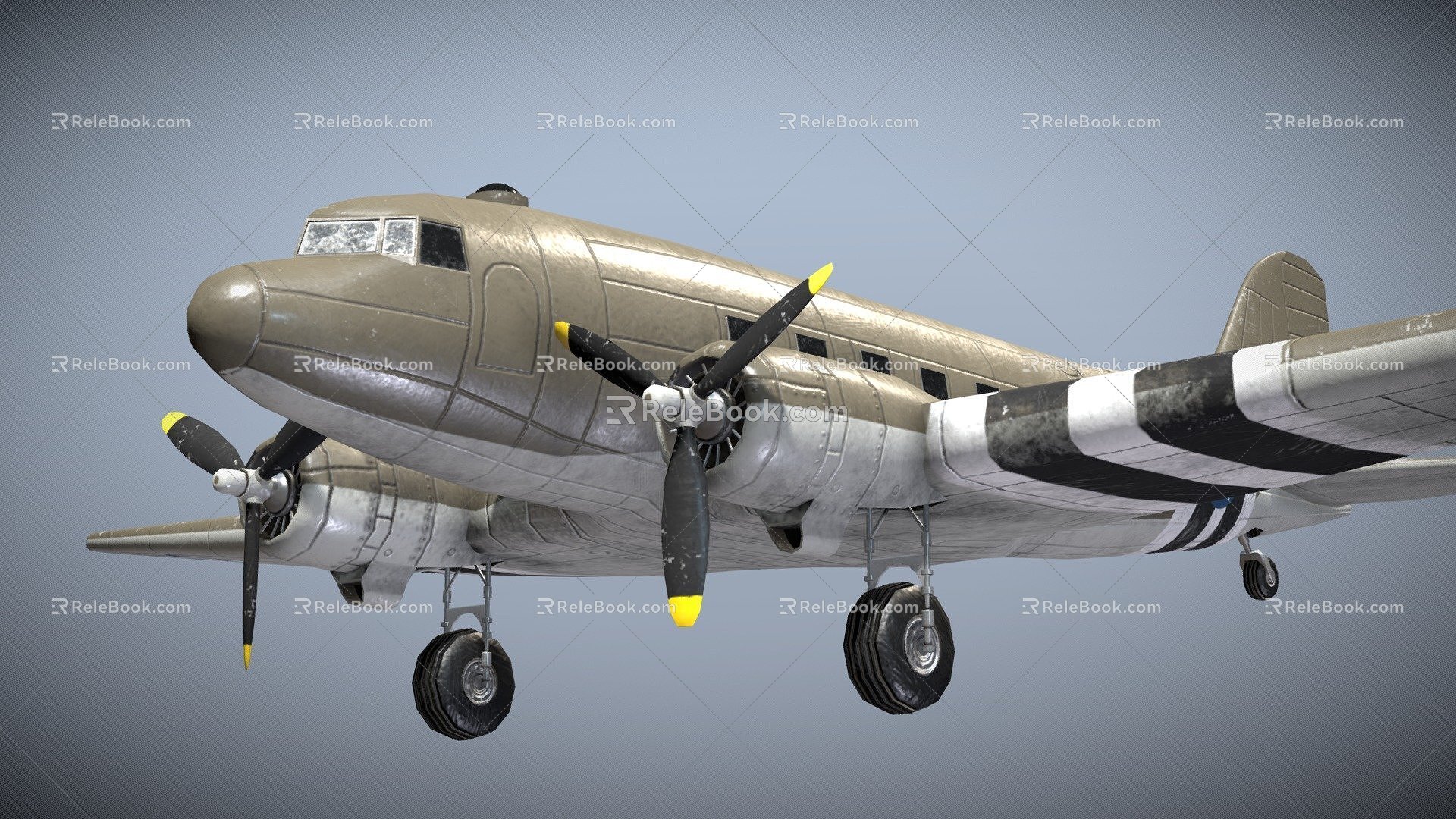 United States military transport aircraft 3d model