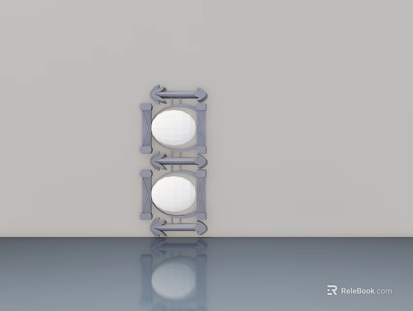 Modern Double Hinged Door Design With Metal Frame And Circular Glass Panels 3d model 