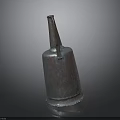 Vintage Metal Oil Can With Rustic Finish And Spout Design