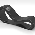 Sleek Modern Lounge Chair With Curved Design And Glossy Black Finish