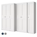 White Modern Dressers with Multiple Panel Doors and Sleek Design for Bedroom Storage