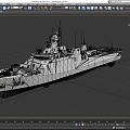 Cruise Ship Frigate Warship Destroyer Warship Sigma Class Light Frigate Ship Film Class Super Realistic High Precision Low Face Number Low Model 3d model