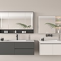 modern sink bathroom cabinet 3d model