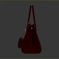 Elegant Prada Red Leather Handbag With Structured Design And Logo Strap