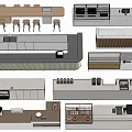 Modern Water Bar Counter Cashier Counter Coffee Bar Counter 3d model