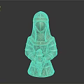 Metallic Knight Shaped Decorative Figurine With Ornate Design For Home Decor