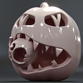 Modern Sculpture Pumpkin Monster 3d model