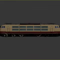 Vintage Electric Train With Cream And Maroon Color Streamlined Front And Windows