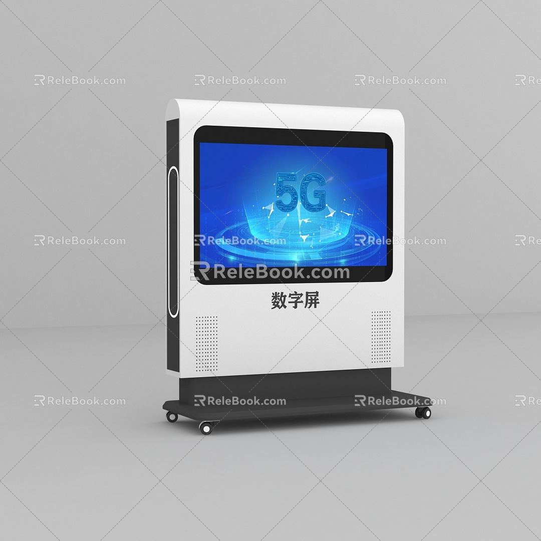 Office digital screen 3d model