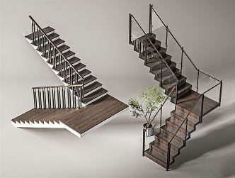 Modern Stairs 3d model