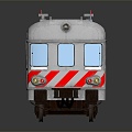 modern train train light rail 3d model