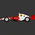 Red And White Ferrari Formula Race Car With Shell Logo And Number 1